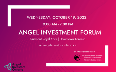 Angel Investment Forum Returns on October 19th